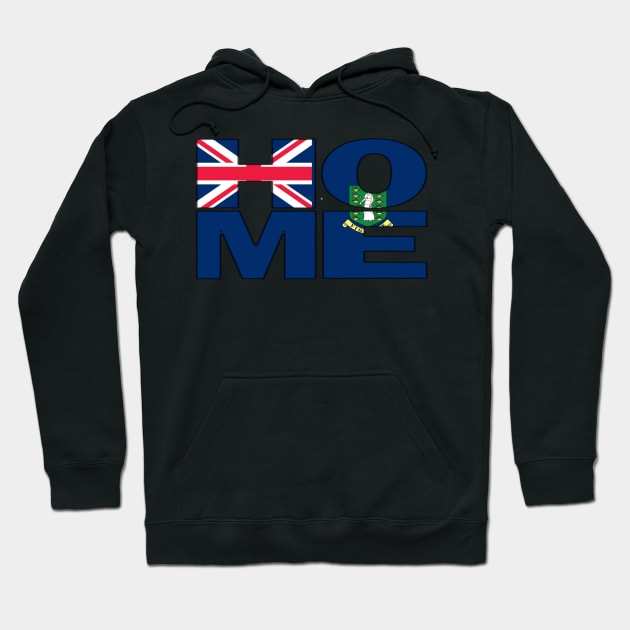 Tortola Flag Collection Spelling HOME - BVI - Soca Mode Hoodie by Soca-Mode